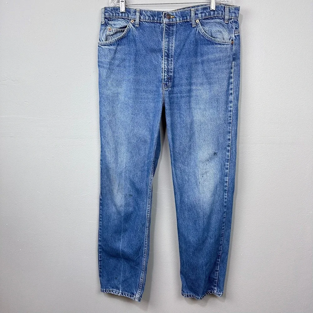 Vintage‎ 90s Levi's 505 Jeans Mens 40x32 Orange Tab Straight Leg Mexico *Flaws*